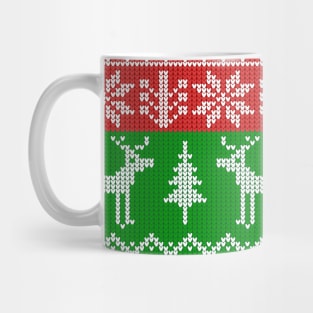 Christmas ugly sweater with deer Mug